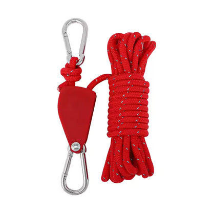 Adjustable Outdoor Rope Tensioners Pulley Hook Ratchet System