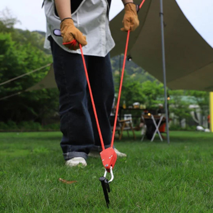 Adjustable Outdoor Rope Tensioners Pulley Hook Ratchet System