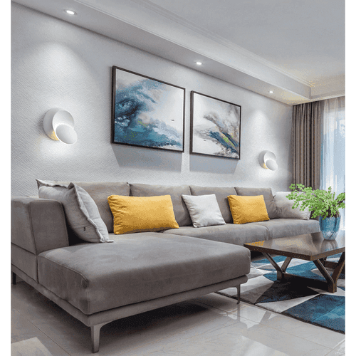 Adjustable Rotating LED Round Wall Light Modern 360 Degree Directional Wall Lamp Minimalist Lighting Fixture