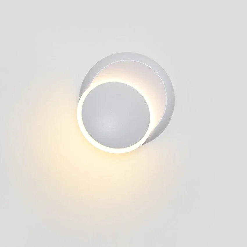 Adjustable Rotating LED Round Wall Light Modern 360 Degree Directional Wall Lamp Minimalist Lighting Fixture