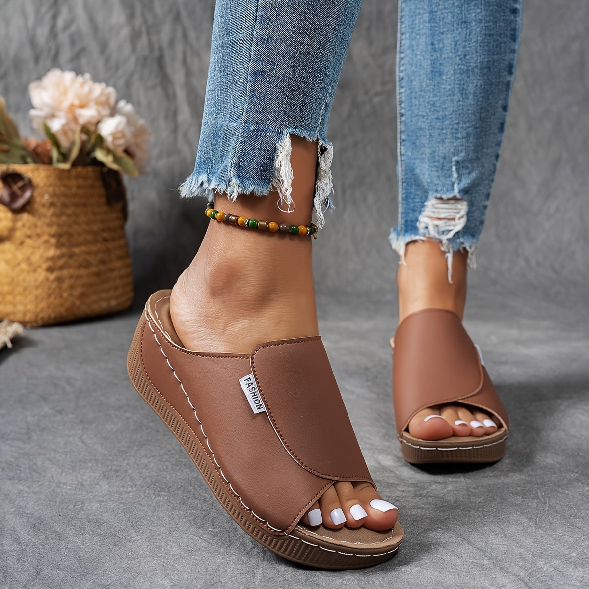 Espadrillekil-sandaler med justerbare remme til kvinder