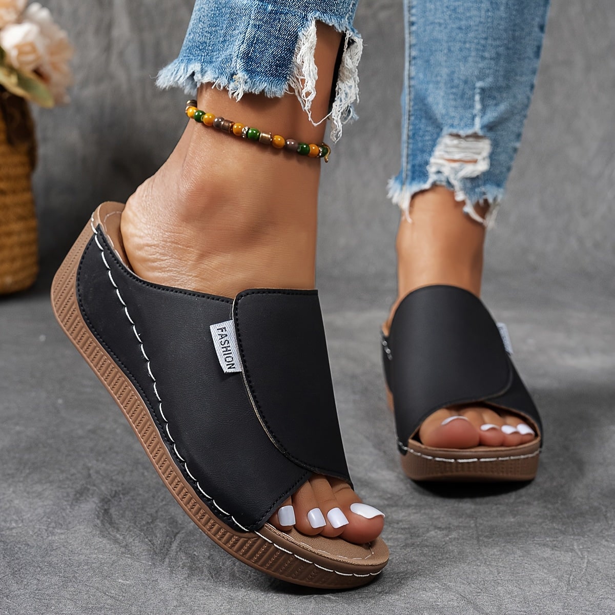 Espadrillekil-sandaler med justerbare remme til kvinder