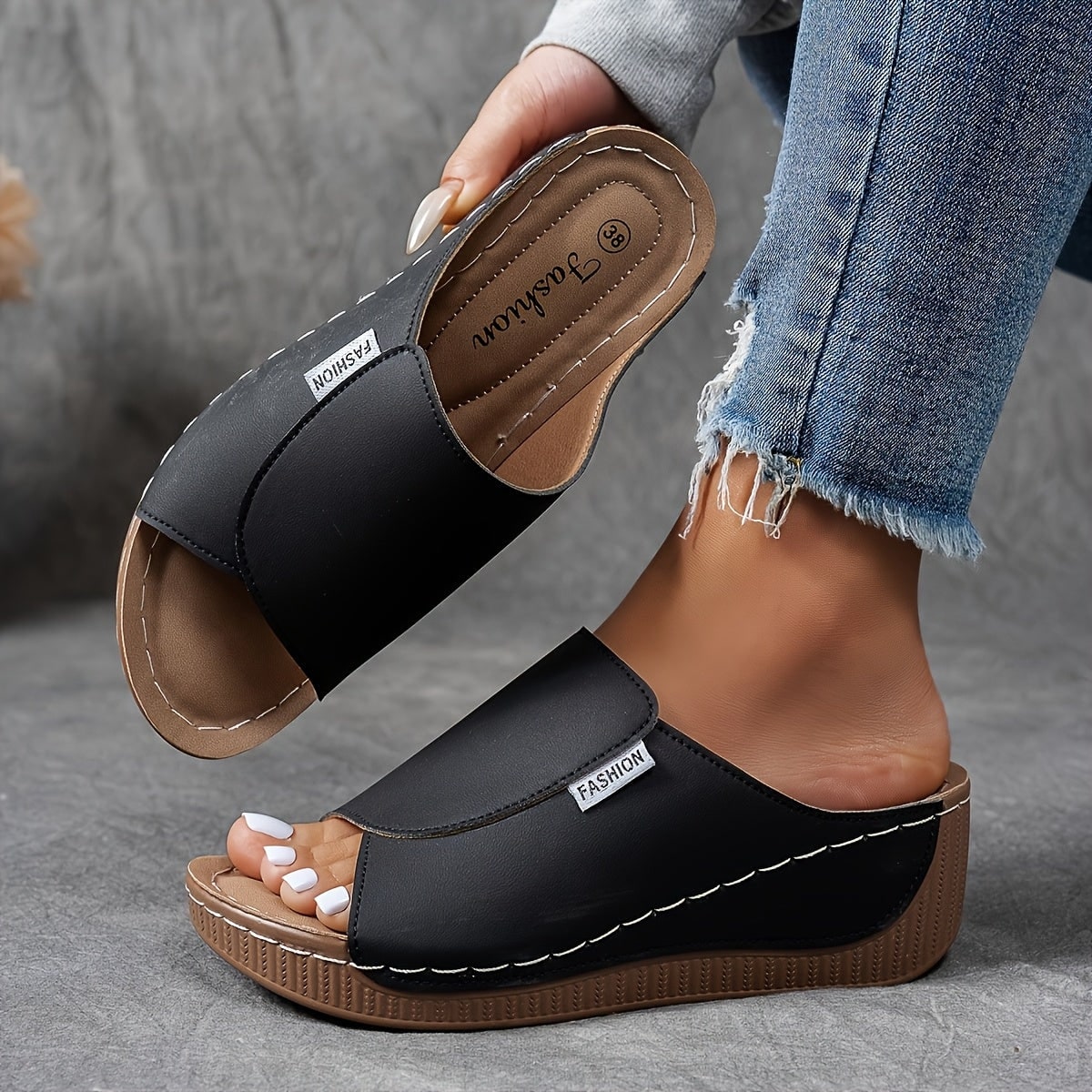 Espadrillekil-sandaler med justerbare remme til kvinder