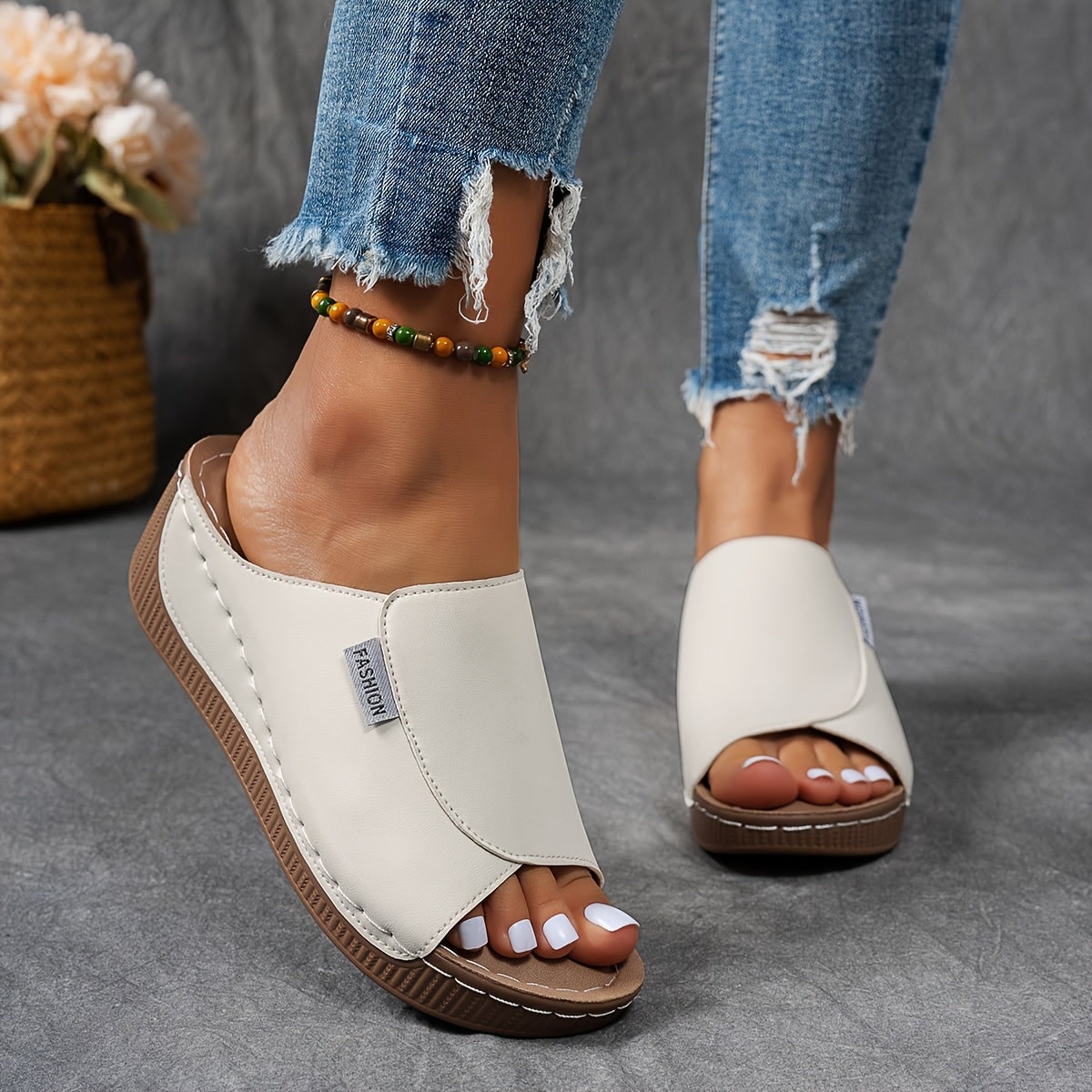 Espadrillekil-sandaler med justerbare remme til kvinder