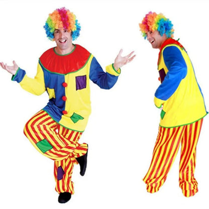 Adult Clown Costume Colorful Circus Party Outfit