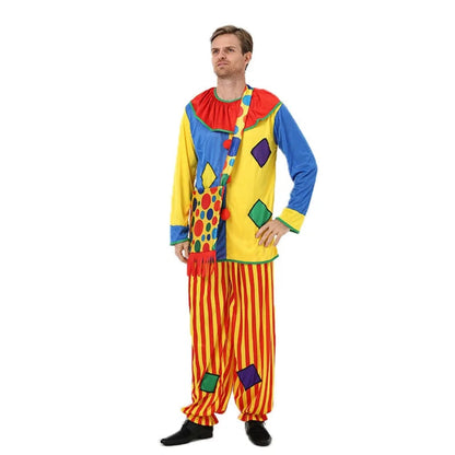 Adult Clown Costume Colorful Circus Party Outfit