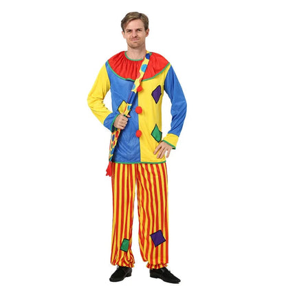 Adult Clown Costume Colorful Circus Party Outfit