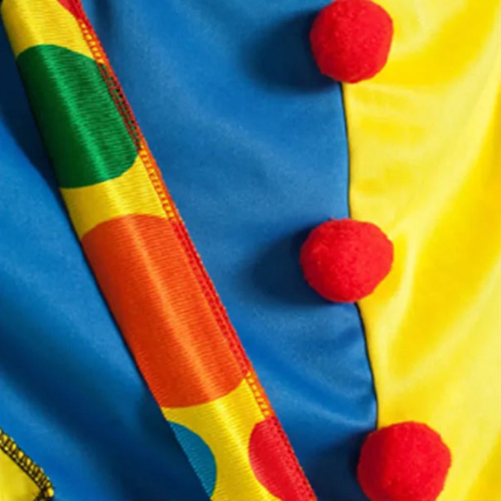 Adult Clown Costume Colorful Circus Party Outfit
