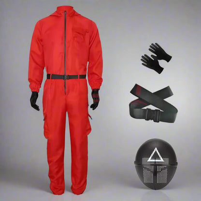 Adult Guard Halloween Costume Mask Jumpsuit Cosplay Outfit