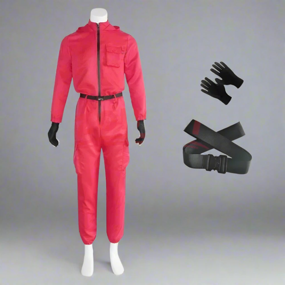 Adult Guard Halloween Costume Mask Jumpsuit Cosplay Outfit