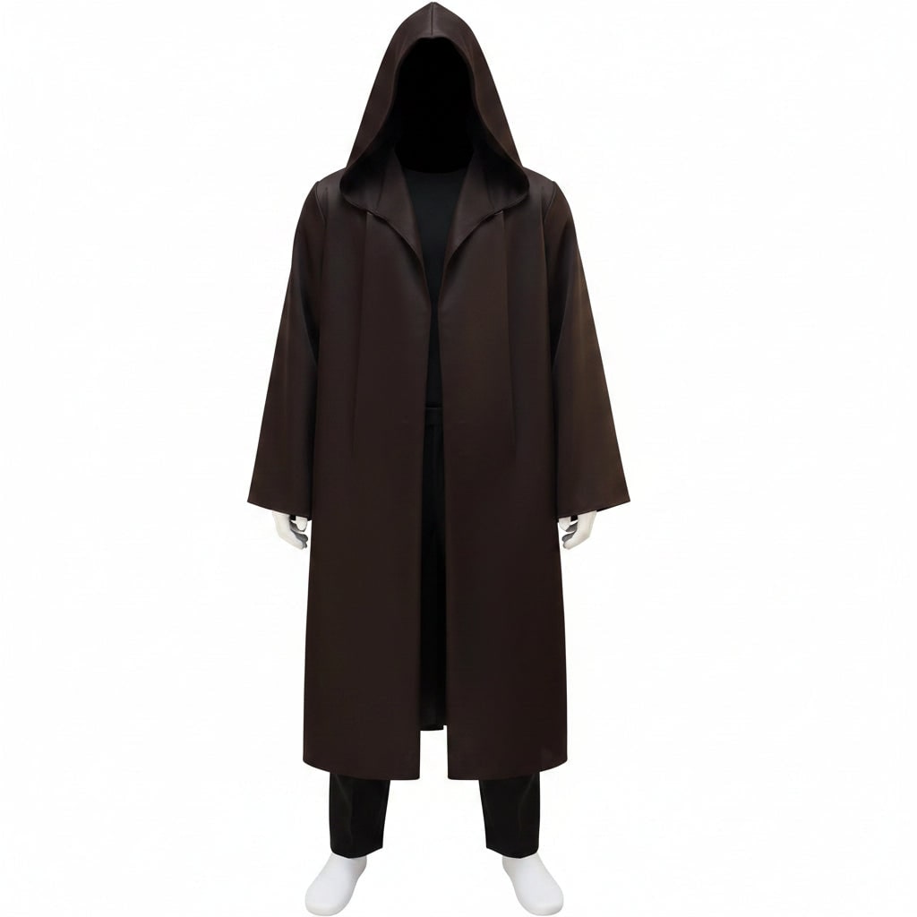 Adult Hooded Adventure Costume Set Tunic Robe Pants Belt Pouch Tabard