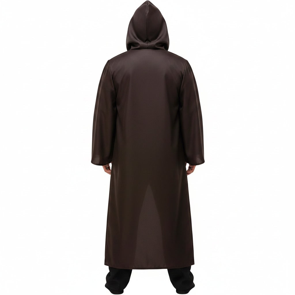 Adult Hooded Adventure Costume Set Tunic Robe Pants Belt Pouch Tabard