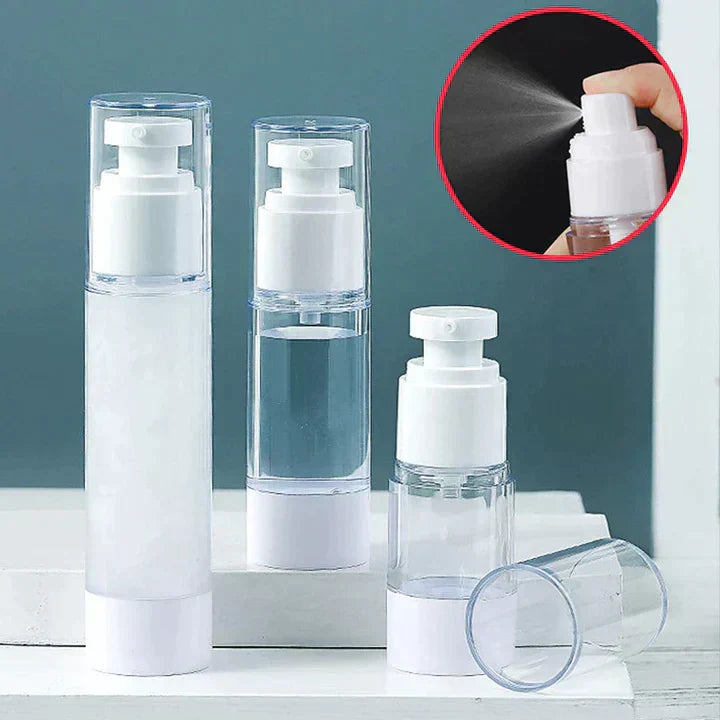 Airless Vacuum Cosmetic Pump Bottle Travel Skincare Container for Lotion Cream Makeup Storage