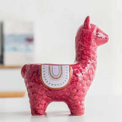 Alpaca Plant Pot Cute Animal Succulent Planter Decorative Indoor Desk Flower Pot