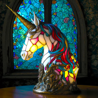 Animal Stained Glass Table Lamp Decorative USB LED Ambient Light