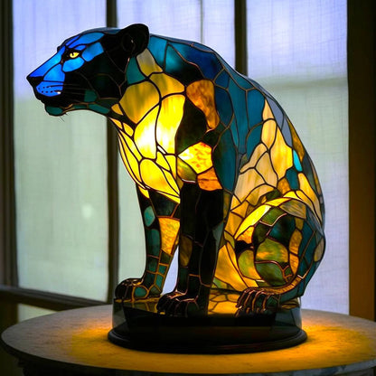Animal Stained Glass Table Lamp Decorative USB LED Ambient Light