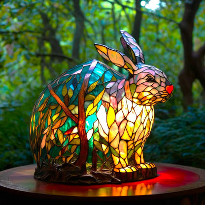 Animal Stained Glass Table Lamp Decorative USB LED Ambient Light
