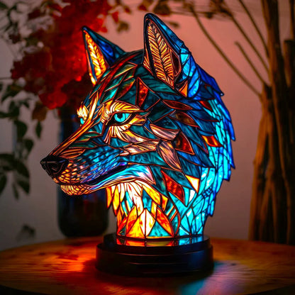 Animal Stained Glass Table Lamp Decorative USB LED Ambient Light