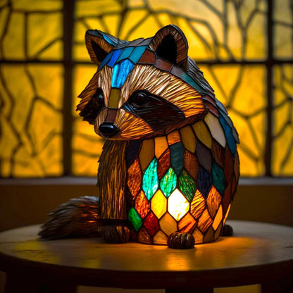 Animal Stained Glass Table Lamp Decorative USB LED Ambient Light