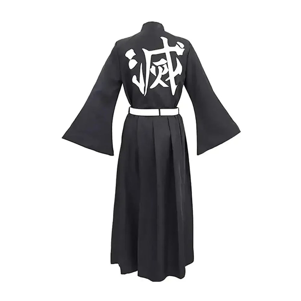 Set costume da kimono per cosplay di personaggio anime con pantaloni hakama e cintura