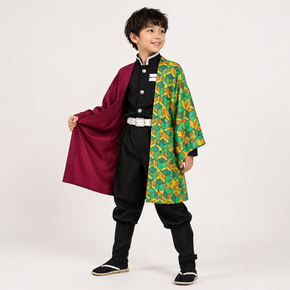 Anime Haori Halloween Cosplay Costume Set With Mask Option Coat Pants