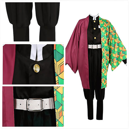 Halloweenkostumesæt med anime-kimono til børn - cosplaykostume med yderbeklædning
