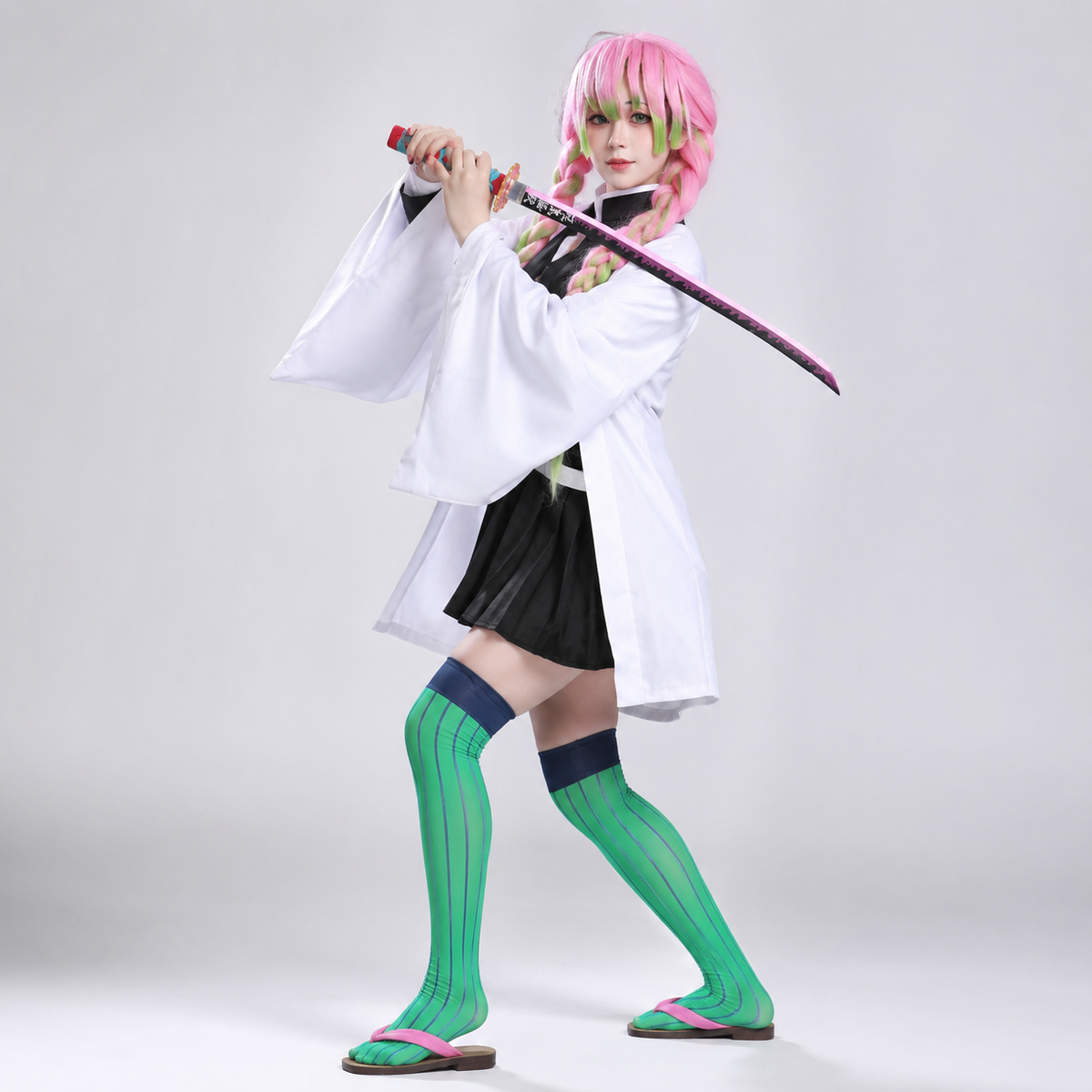 Halloweenkostumesæt med anime-kimono til børn - cosplaykostume med yderbeklædning