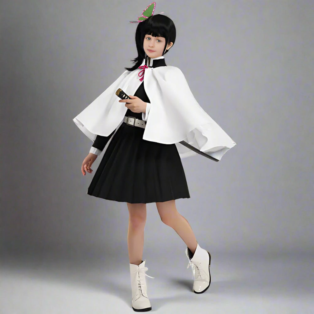 Halloweenkostumesæt med anime-kimono til børn - cosplaykostume med yderbeklædning