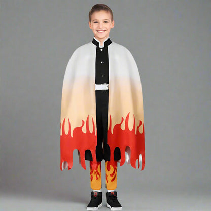 Halloweenkostumesæt med anime-kimono til børn - cosplaykostume med yderbeklædning