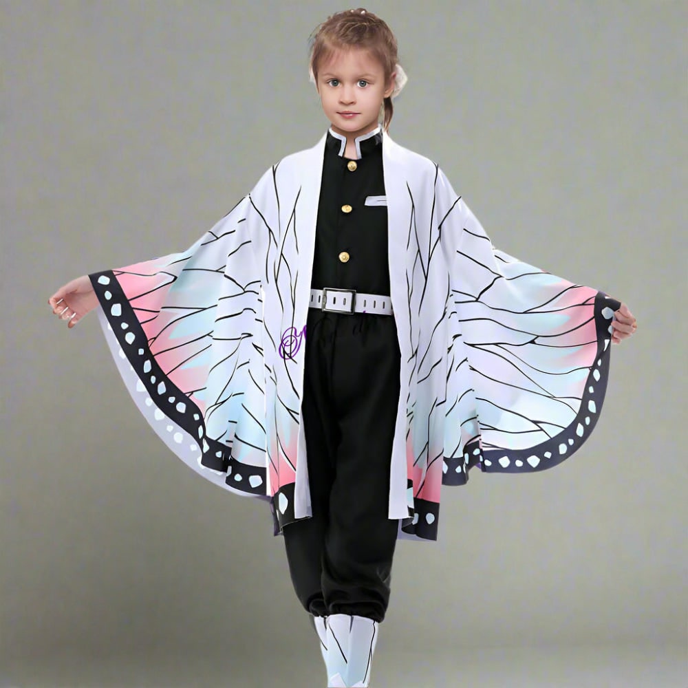 Halloweenkostumesæt med anime-kimono til børn - cosplaykostume med yderbeklædning