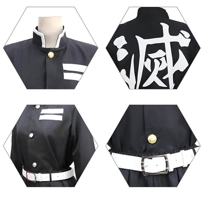 Anime Warrior Kimono Halloween Cosplay Costume Set With Jacket Pants Belt