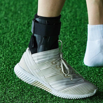 Ankle Support Brace Double Stabilizer Plates Adjustable Compression Strap Non Slip Grip