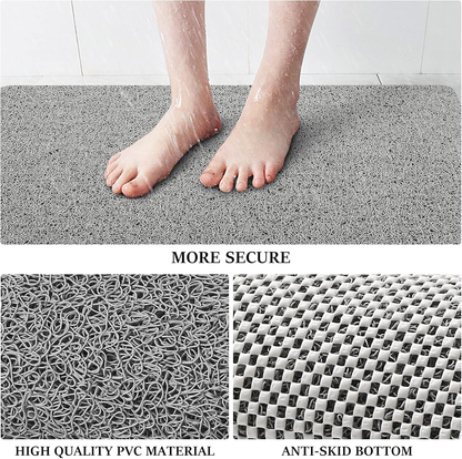Anti Slip Shower Mat Quick Drain Textured Bathroom Floor Mat Cut To Fit