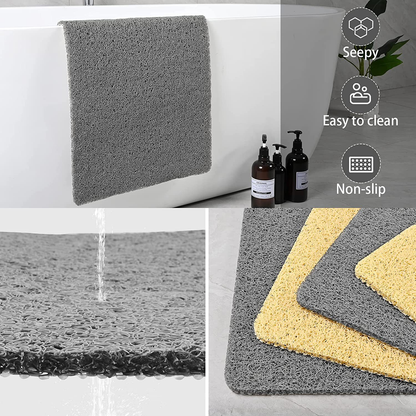 Anti Slip Shower Mat Quick Drain Textured Bathroom Floor Mat Cut To Fit