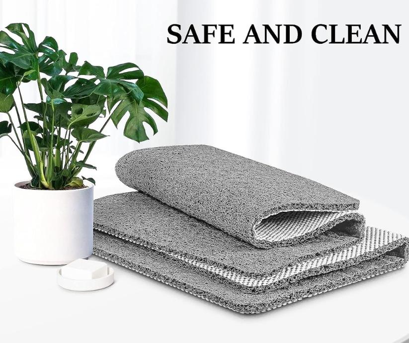 Anti Slip Shower Mat Quick Drain Textured Bathroom Floor Mat Cut To Fit