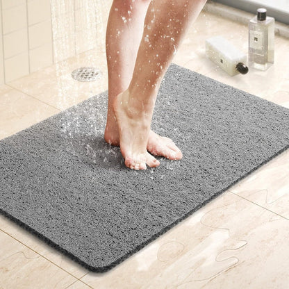 Anti Slip Shower Mat Quick Drain Textured Bathroom Floor Mat Cut To Fit