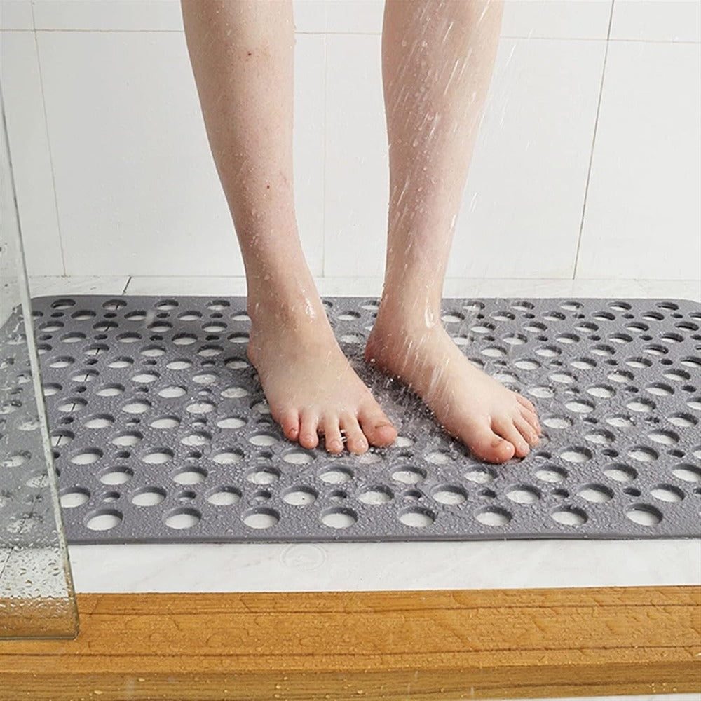 Anti Slip Shower Safety Mat with Suction Cups and Drainage