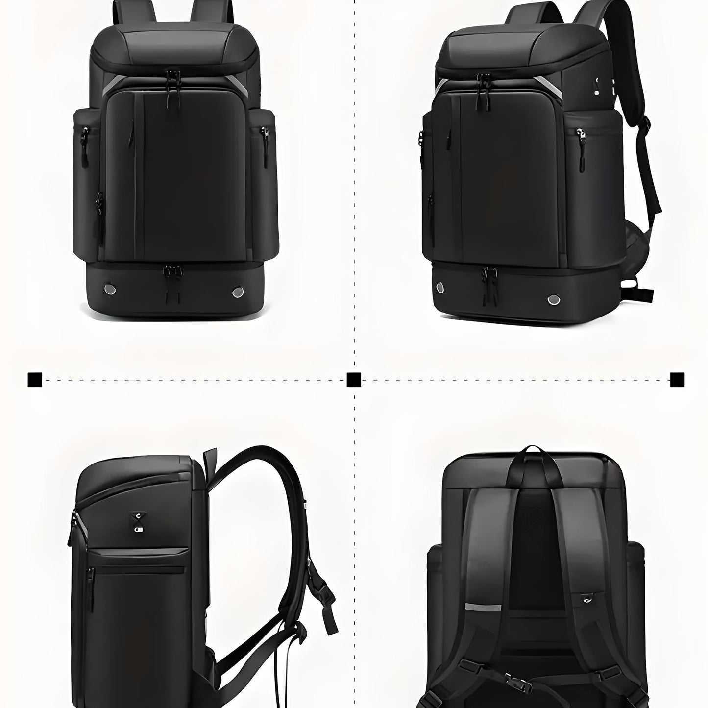 Anti-Theft Hiking Backpack Large Capacity Multi-Pocket Travel Daypack USB Port