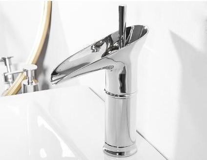 Antique Waterfall Bathroom Sink Faucet Solid Brass Single Handle Mixer Tap