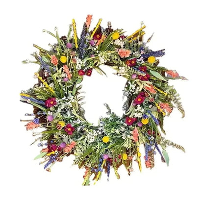 Artificial Flower Wreath Decorative Floral Door Wall Indoor Outdoor