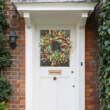 Artificial Flower Wreath Decorative Floral Door Wall Indoor Outdoor