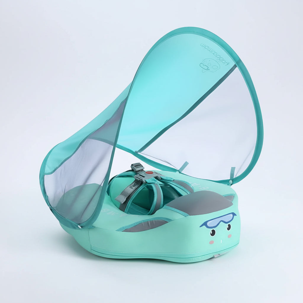 Baby Pool Float with Removable Canopy and Backstroke Support