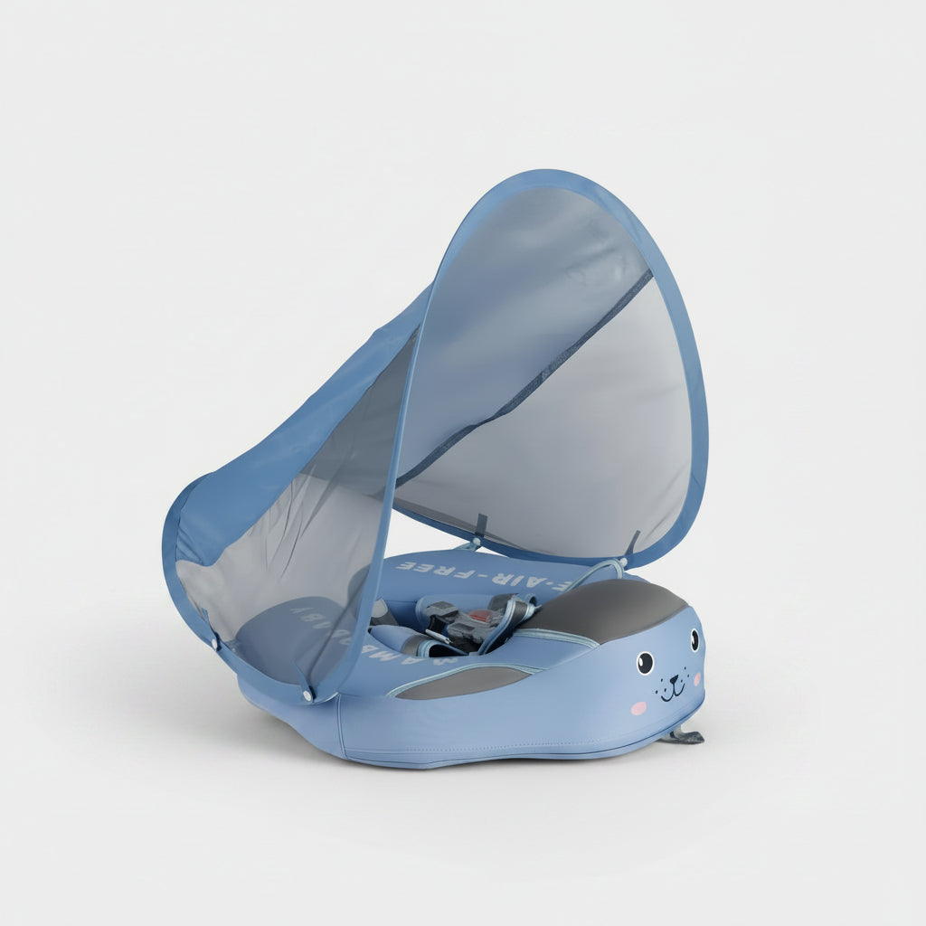 Baby Pool Float with Removable Canopy and Backstroke Support