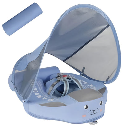 Baby Pool Float with Removable Canopy and Backstroke Support