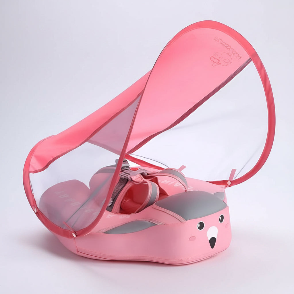 Baby Pool Float with Removable Canopy and Backstroke Support