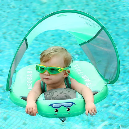 Baby Pool Float with Removable Canopy and Backstroke Support