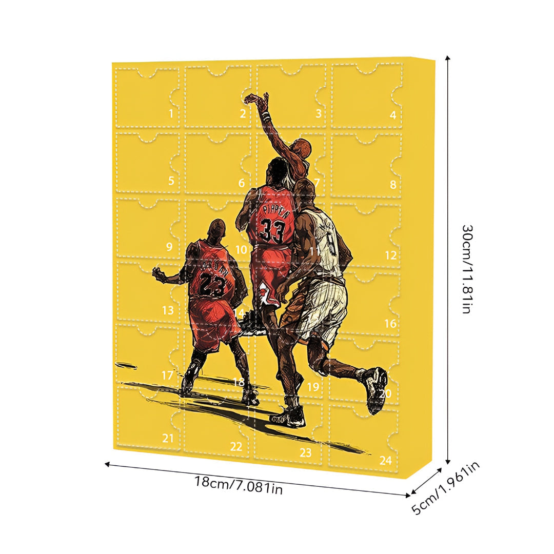 Basketball Advent Calendar Collectible Figure Holiday Countdown Set