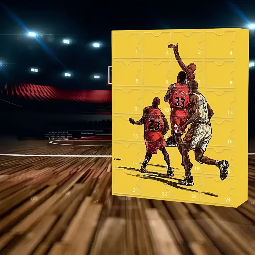 Basketball Advent Calendar Collectible Figure Holiday Countdown Set