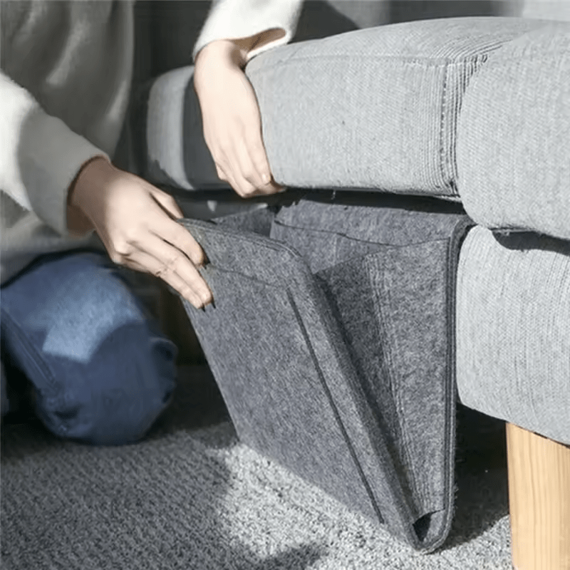 Bedside Hanging Felt Organizer Bed Caddy Storage Pocket for Phone Remote Books Glasses