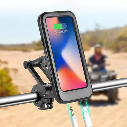 Bicycle Phone Holder Powerbank Waterproof Handlebar Mount Charger